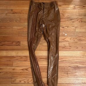 Brown latex Ivy Park pants